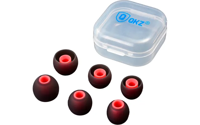 Qkz Gjes In-ear Silikone Propper 6 Pack - Sort