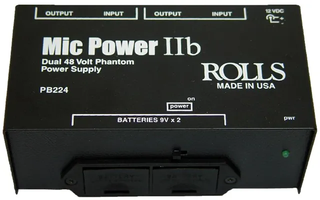 Rolls Pb224 2 Kanals 48v Phantom Power Strømforsyning Til Strøm Og Batteri