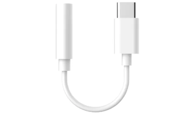 Usb-c Til Minijack Adapter Kabel 15cm - Hvid
