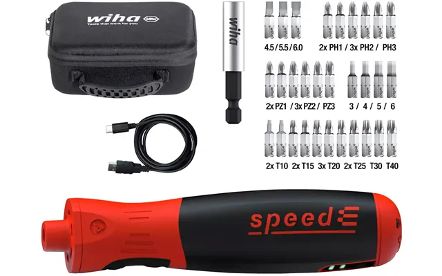 Wiha Speede Pocketdrive Elektrisk Skruetrækker Med 31 Dele