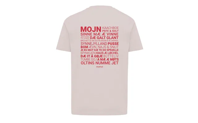 Æ Sproch Lyserød T-shirt Med Rødt Tryk Xl