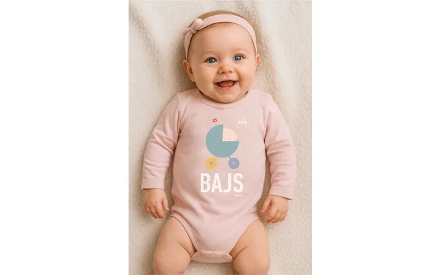 Babybody Bajs Lyserød 68