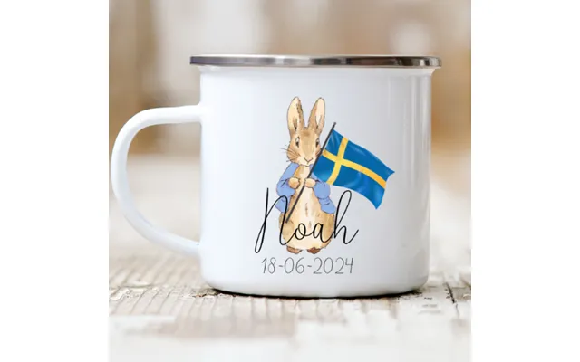 Fødselsdagskop Med Navn Peter Kanin Navn Blå Se