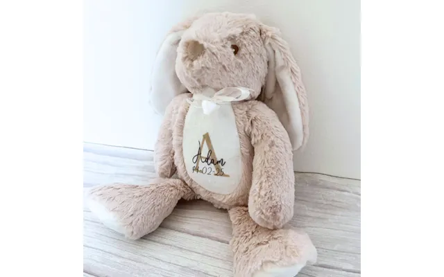 Kanin Med Navn Beige Brunt Bogstav Beige