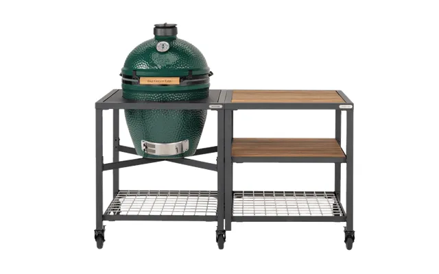 Kamado Grill Keramisk Grill Med Arbejdsbænk Og Opbevaringshylder - Large