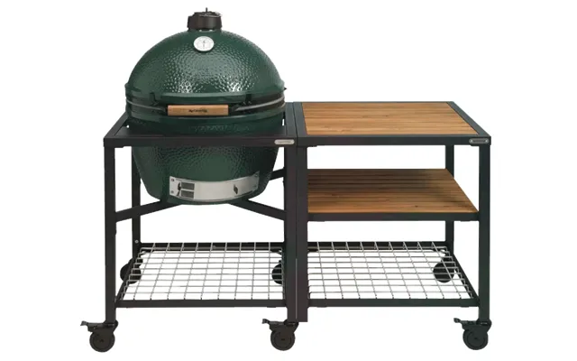 Kamado Grill Keramisk Grill Med Arbejdsbænk Og Opbevaringshylder - Xlarge