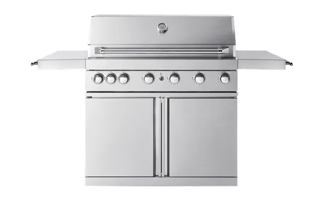 Stainless Collection - Fritstående Gasgrill Med 6 Blu, Infravarme Og Sideborde