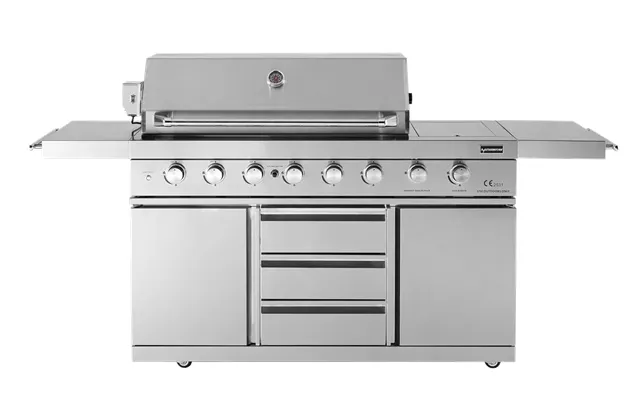 Stainless Collection - Fritstående Gasgrill Med 6 Brændere Og Infrarød Powersear Zone