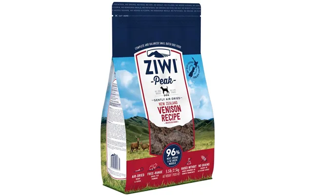 Ziwipeak Dog Air-dried Venison Tørret Kød Med Hjort, 2.5 Kg - Kort Dato