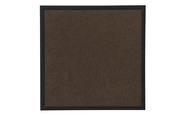 60 X 60 Cm. Mørk Kork Opslagstavle Med Sort Ramme