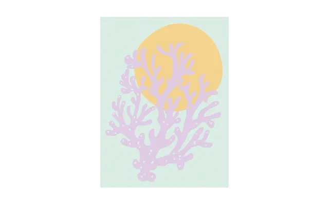 Plakat Koral Mintgrøn. 30 X 40 Cm.