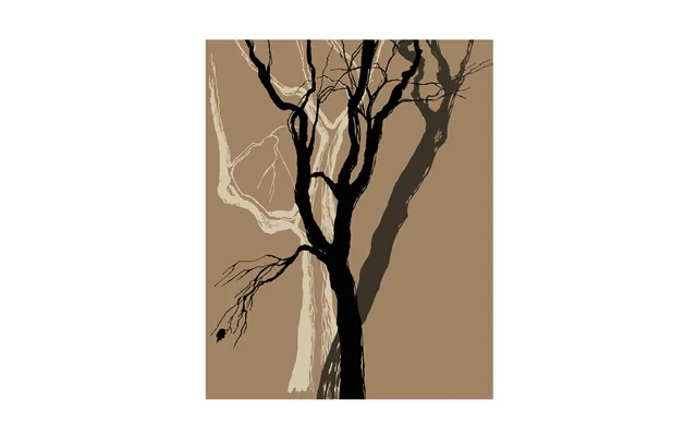Plakat Silhuet Træ Brun. 40 X 50 Cm.