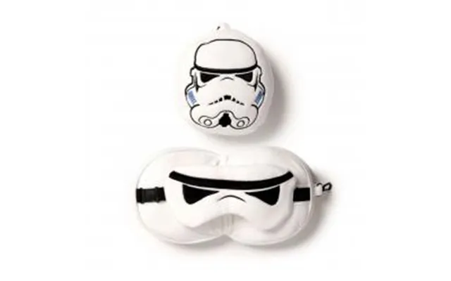 Relaxeazzz The Original Stormtrooper Shaped Plush Travel Pillow & Eye Mask - Nakkepude