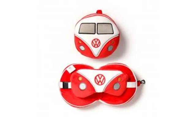 Relaxeazzz Volkswagen Vw T1 Camper Bus Red Travel Pillow & Eye Mask - Nakkepude