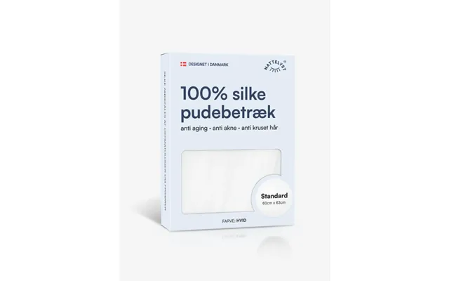 100% Mulberry Silke Pudebetræk Oeko-tex Hvid