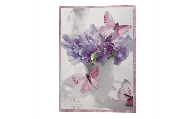 Bc17 Lilla Blomster Med Sommerfugle
