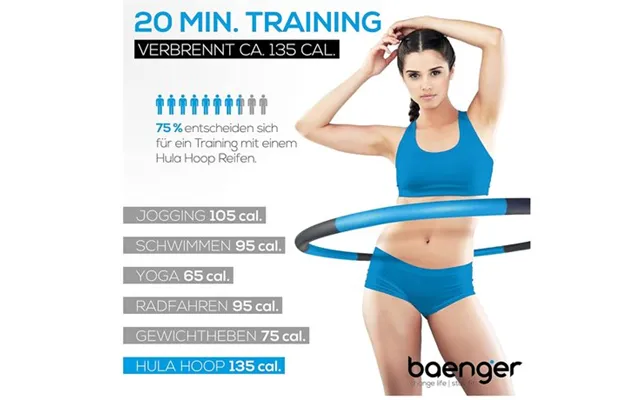 Baenger Hula Hoop Grå Blå Til Fitness Øvelser