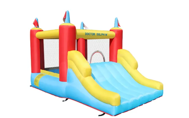 Doctor Dolphin Jump & Slide Hoppeborg Inkl. 350 Watt Blæser