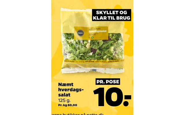 Skyllet Og Klar Til Brug Næmt Hverdagssalat
