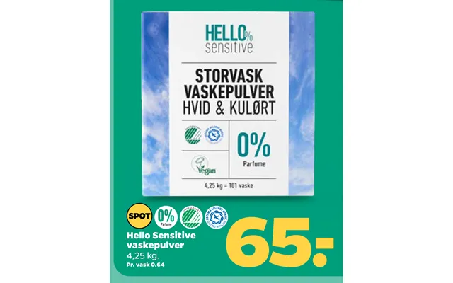 Hello Sensitive Vaskepulver