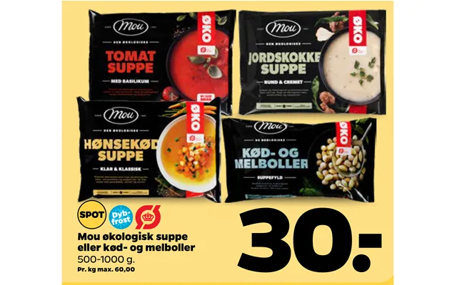 Mou Økologisk Suppe Eller Kød- Og Melboller