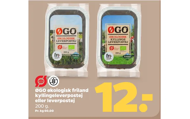 Øgo Økologisk Friland Kyllingeleverpostej Eller Leverpostej