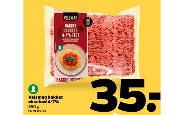 Velsmag Hakket Oksekød 4-7%
