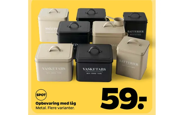 Opbevaring Med Låg
