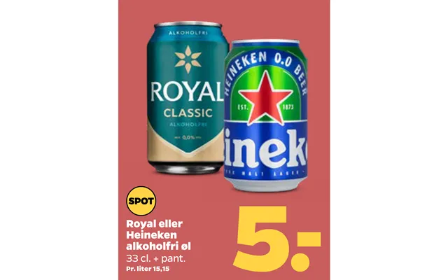 Royal Eller Heineken Alkoholfri Øl