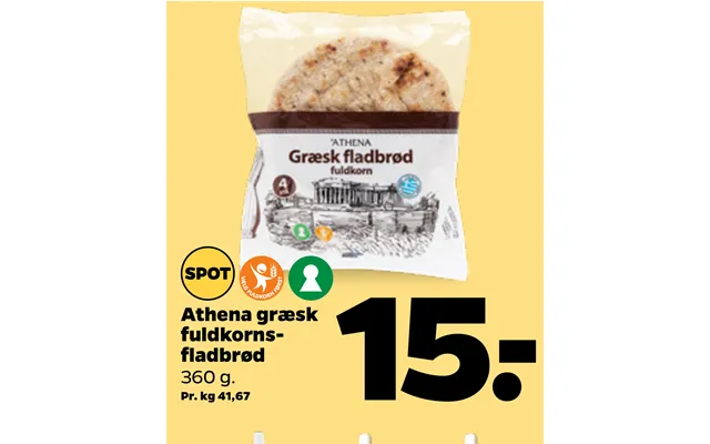 Athena Græsk Fuldkornsfladbrød