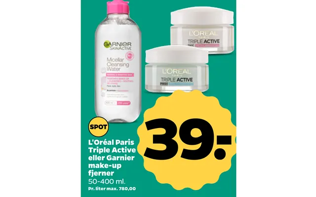Triple Active Eller Garnier Make-up Fjerner