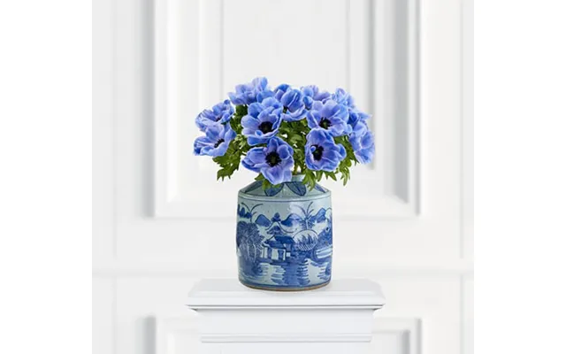 Anemone Afskåret Blomst I Blå