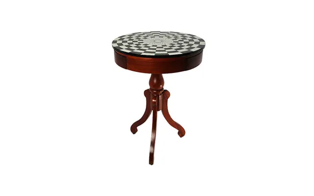 Chess Side Table Brown
