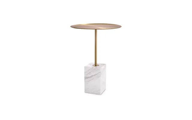 Cole Side Table Brass White