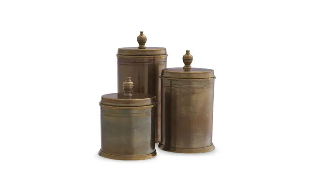 Gaston Cookie Jars Vintage Brass Set Of 3