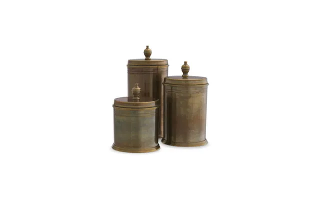 Gaston Cookie Jars Vintage Brass Set Of 3