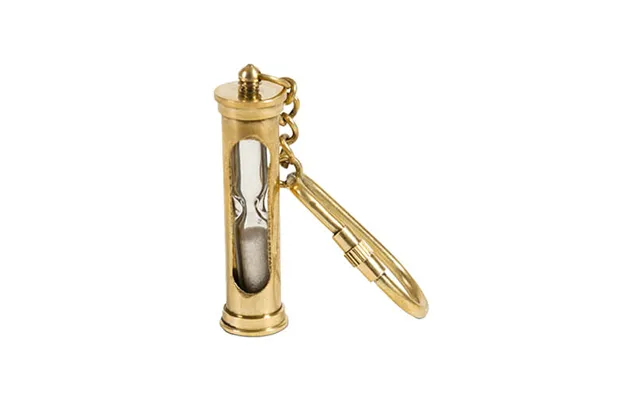 Hourglass Keychain Brass