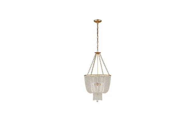 Jacqueline Chandelier Antique Brass Clear Glass