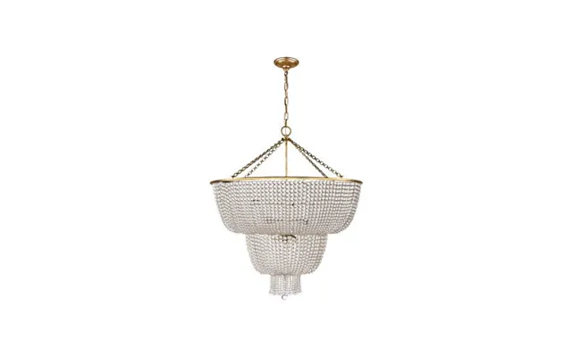 Jacqueline Two-tier Chandelier Antique Brass Clear Glass