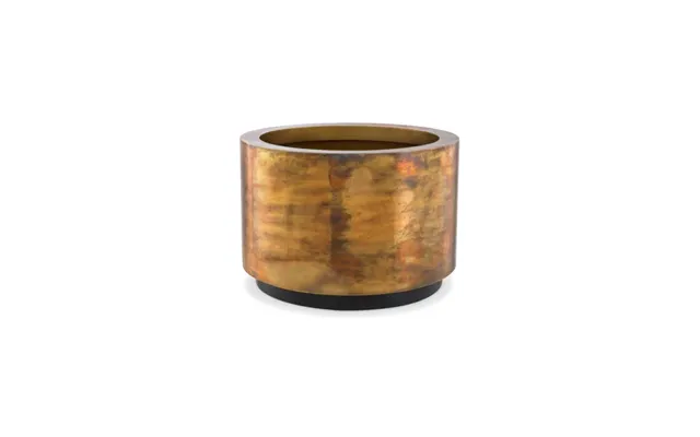 Jasper Planter Round Vintage Brass