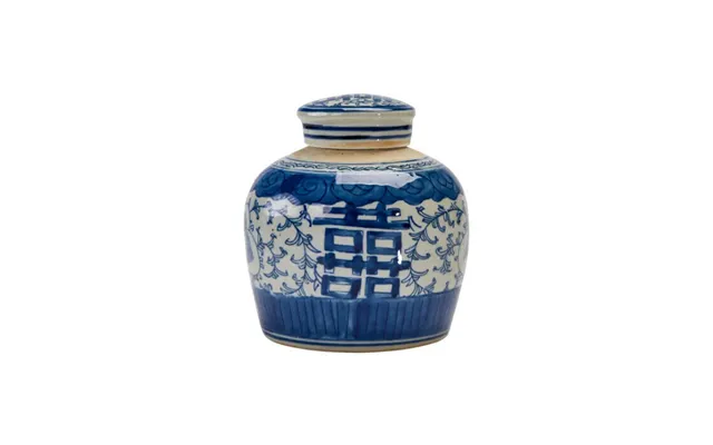 Silvio Ginger Jar White Blue