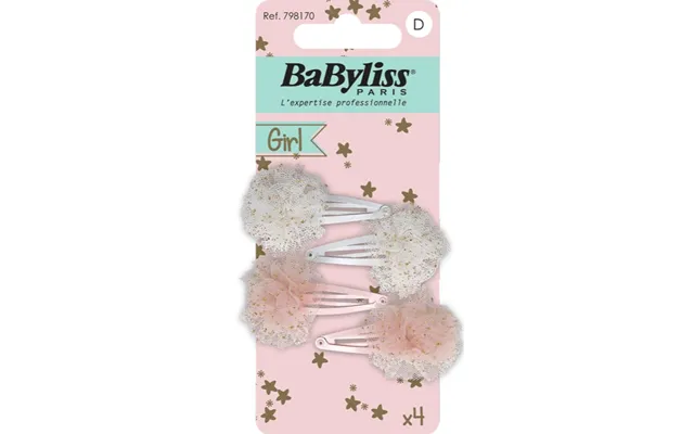 Babyliss Accessories Babyliss Kids Glitter Hair Clips 1700 4 Pieces