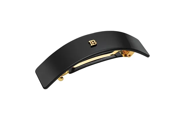 Balmain Paris Accessories Cellulose Acetate Barrette Pour Cheveux Large Black 18k Gold