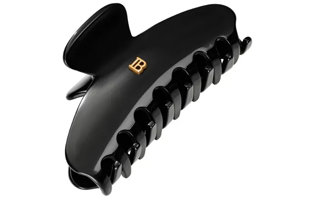 Balmain Paris Accessories Cellulose Acetate Pince À Cheveux Large Black 18k Gold