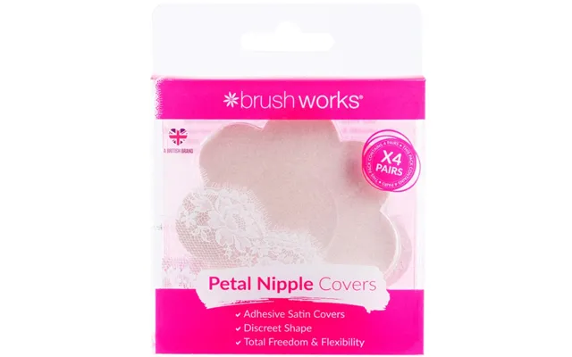Brushworks Nude Satin Nipple Covers 4 Pairs