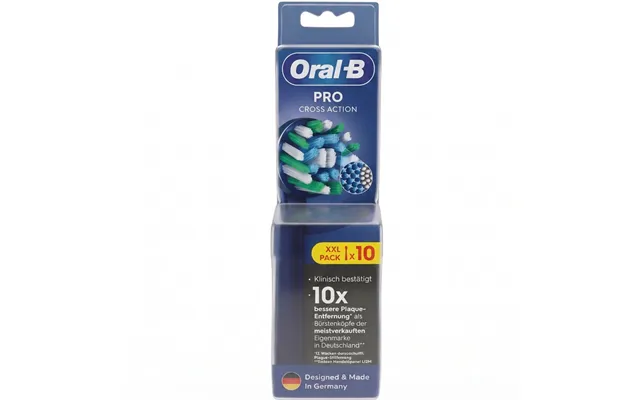 Oral-b Pro Cross Action Brush Heads 10 Pcs - Black