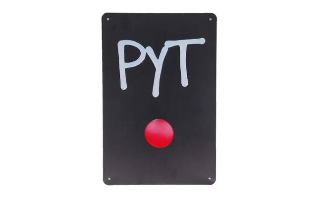 Emaljeskilt Pytknappen