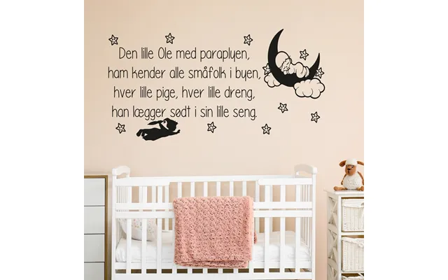 Wallsticker Den Lille Ole Med Paraplyen