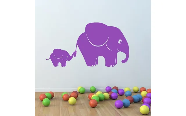 Wallsticker Elefantmor Og Elefantunge