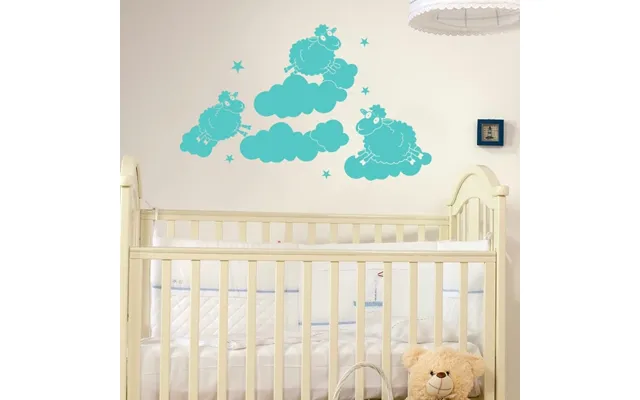 Wallsticker Får Der Hopper Rundt I Skyerne